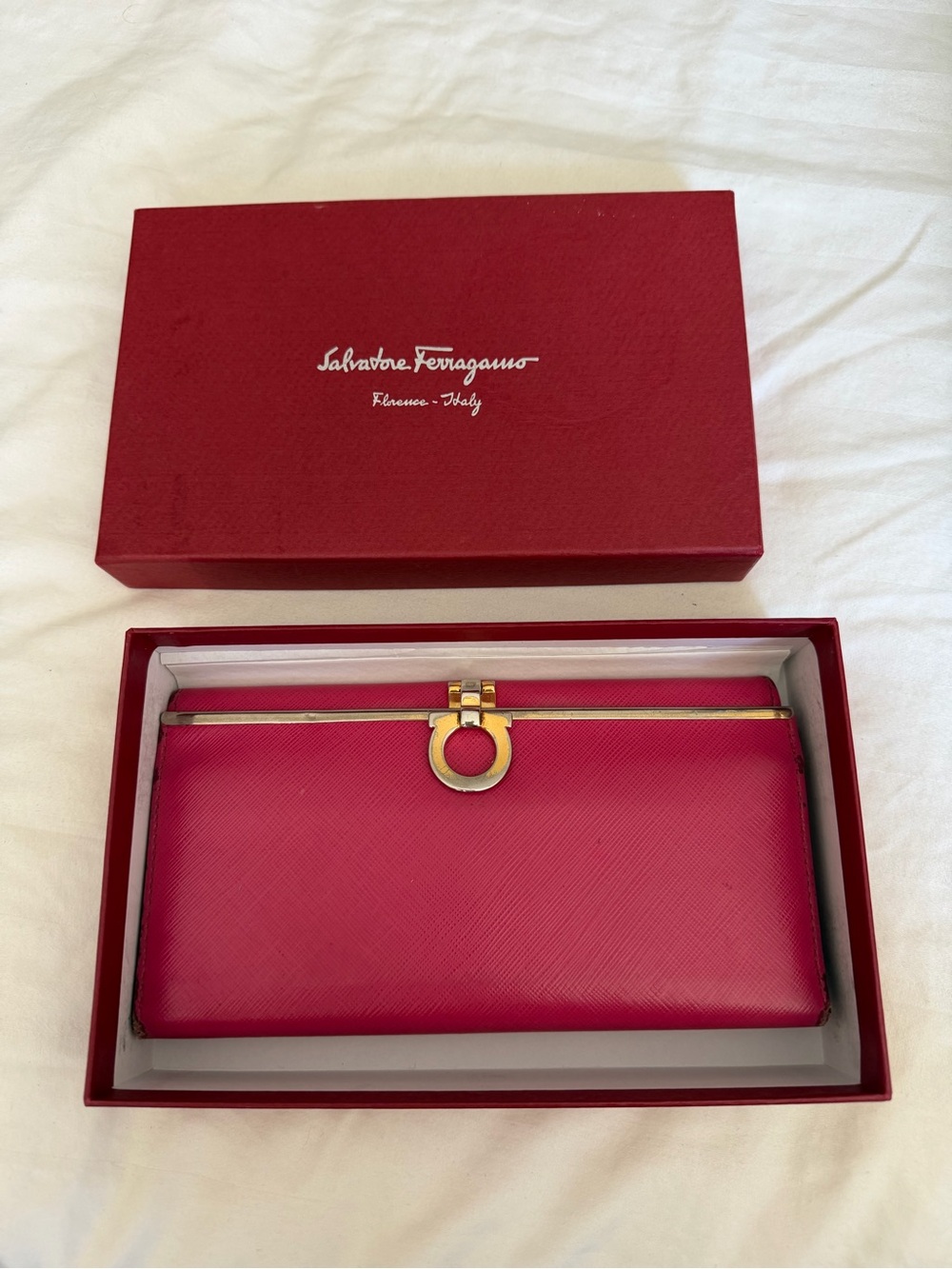 Salvatore Ferragamo Fuchsia Leather Wallet